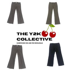 Y2K Office Baddie Corporatecore Wide Leg Pants (TY..