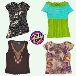 Y2K Grunge Fairycore Tops Mix