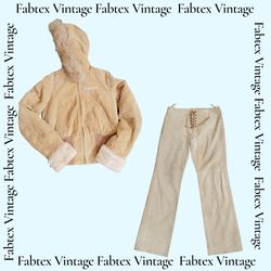 (FV-528) Y2K スエード & ファー ウィンター バンドル | ヴィンテージ ウェスタン ..