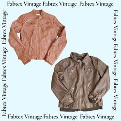 (FV-531) Y2K ヴィンテージ カラーレザージャケット