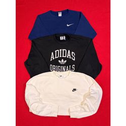 Nike ou adidas moletons de gola redonda