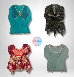 Italian y2k mesh tops exact (E)