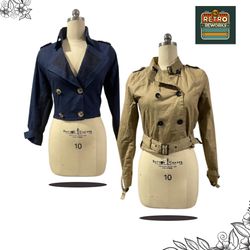 SS25 Upcycled Cropped Trench Jackets