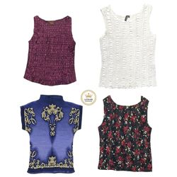 Y2K Metallic Crincle Tops AT138