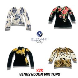 Y2K ヴィーナスブルームミックストップス - EV0843