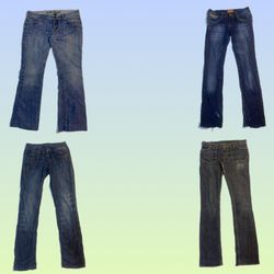 Y2K IT Girl Denim Flared jeans (Ts-1523)