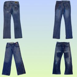 Y2K Paris Hilton vibe denim Flared Jeans (TS-1527)