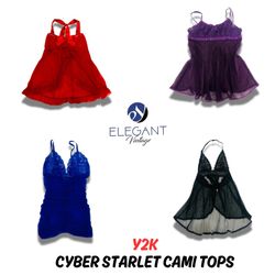 Y2K Cyber Starlet Cami Tops - EV0867