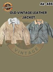 Old Vintage Leather Jackets Ak-486