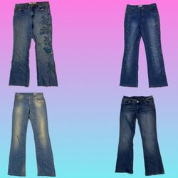 Y2K unique Denim flared Jeans (TH-145)