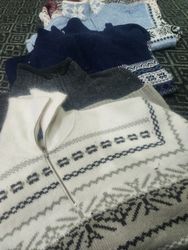 Wool 1/4zipper sweaters