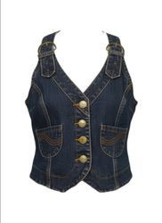 Y2Kレディースデニムベスト