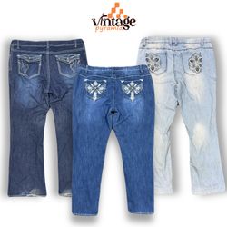 VPX414 Y2K Flared, Jeans Bootcut Embellis