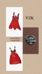 Y2k Lace Spell Cami Top