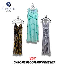 Y2K Chrome Bloom Mix Dresses - EV0988