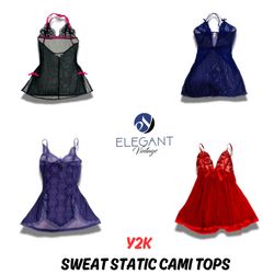 Y2K Sweet Static Cami Tops - EV0892