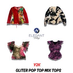 Y2K Glitter Pop Top Mix Tops - EV0900