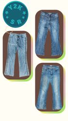 Calças Jeans Flare Y2K