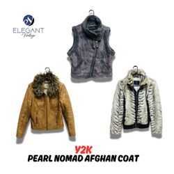 Y2K Pearl Nomad Afghan Coat - EV1046
