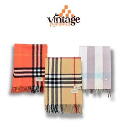 VPX157 Burberry Scarves 100% Authentic Cashmere