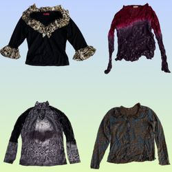 Y2K vintage vibe Full Sleeve Tops (TS-1548)