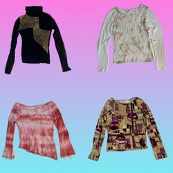 Y2K Magliette a Manica Lunga (TH-154)