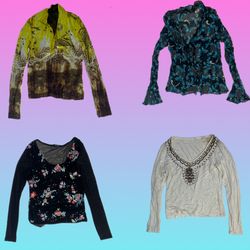 Y2K maniche lunghe Tops (TH-160)