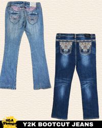 JEANS BOOTCUT CON RICAMO O DECORAZIONE Y2K