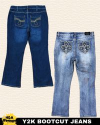 JEANS BOOTCUT RICAMATI O ABELLITI Y2K