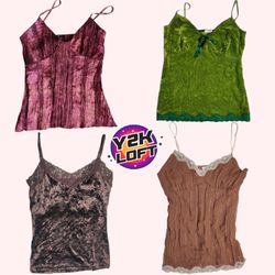 Y2K Ethereal Grunge Cami Tops Mix