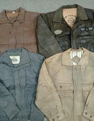 HD1233 Giacche Bomber in pelle vintage da uomo