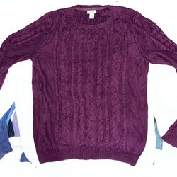 HR26 LL.BEAN Maglione a collo rotondo in lana a tr..