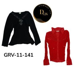 Hand-Beaded Long Sleeve Blouse – Perfect for Casua..