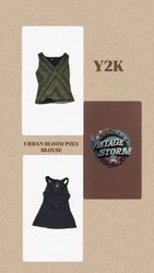 Y2k Urban Bloom Poly Blouse