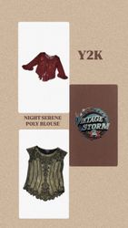 Blusa in poliestere Serene Y2k Night