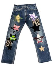 Fs-18 Upcycled Levi’s denim patchwork pant