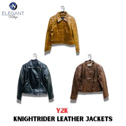 Y2K knightrider レザージャケット - EV1063