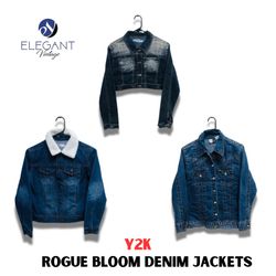Y2K Rogue Bloom Denim Jackets - EV1130