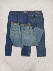 CRZ0845 Pantalons en denim vintage L.L.W