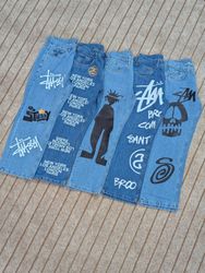 Stussy プリントリワークスタイルパンツ