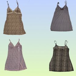 Vintage 90s/Y2K Lace Trim Slip Dress(TS:1555)