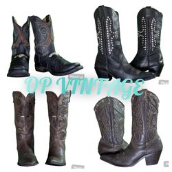 Op vintage 0082 Authentic Branded cowboy boots
