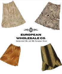 Jupes midi/maxi vintage européennes assorties à re..