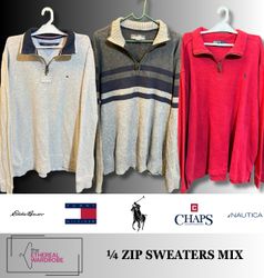 Premium Mix Brand 1/4 Zip sweaters including Ralph..