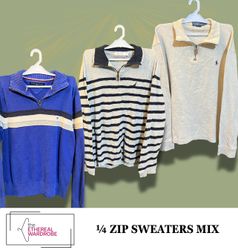 Branded 1/4 Zip sweaters including Ralph Lauren, T..