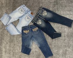 Y2K verzierte Jeans (E # 4)