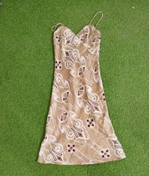 Y2K Printed Silk Slip Dress