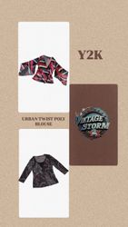 Y2k Urban Twist Poly Blouse