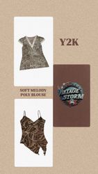 Y2k Soft Melody Poly Blouse