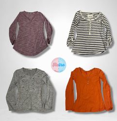 Vintage/Y2K henley tops (E)